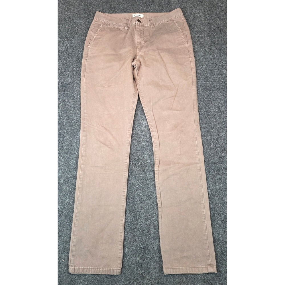 Taylor Stitch Slim Fit Chinos Mens 33 Clay Cotton Twill Pants Made in Spain